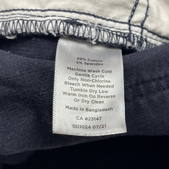 Talbots Corduroy Straight Leg Pants Women's Size 14 Indigo High Rise Cotton - Picture 6 of 11